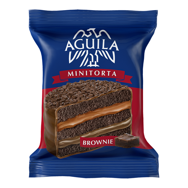 Águila Alfajor Triple Brownie Minicake Filled with Dulce de Leche, 72 g /   oz